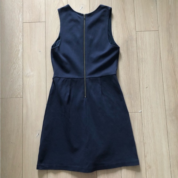 J. Crew Textured Wrap Mini Dress in Navy Size 4 - Picture 3 of 10